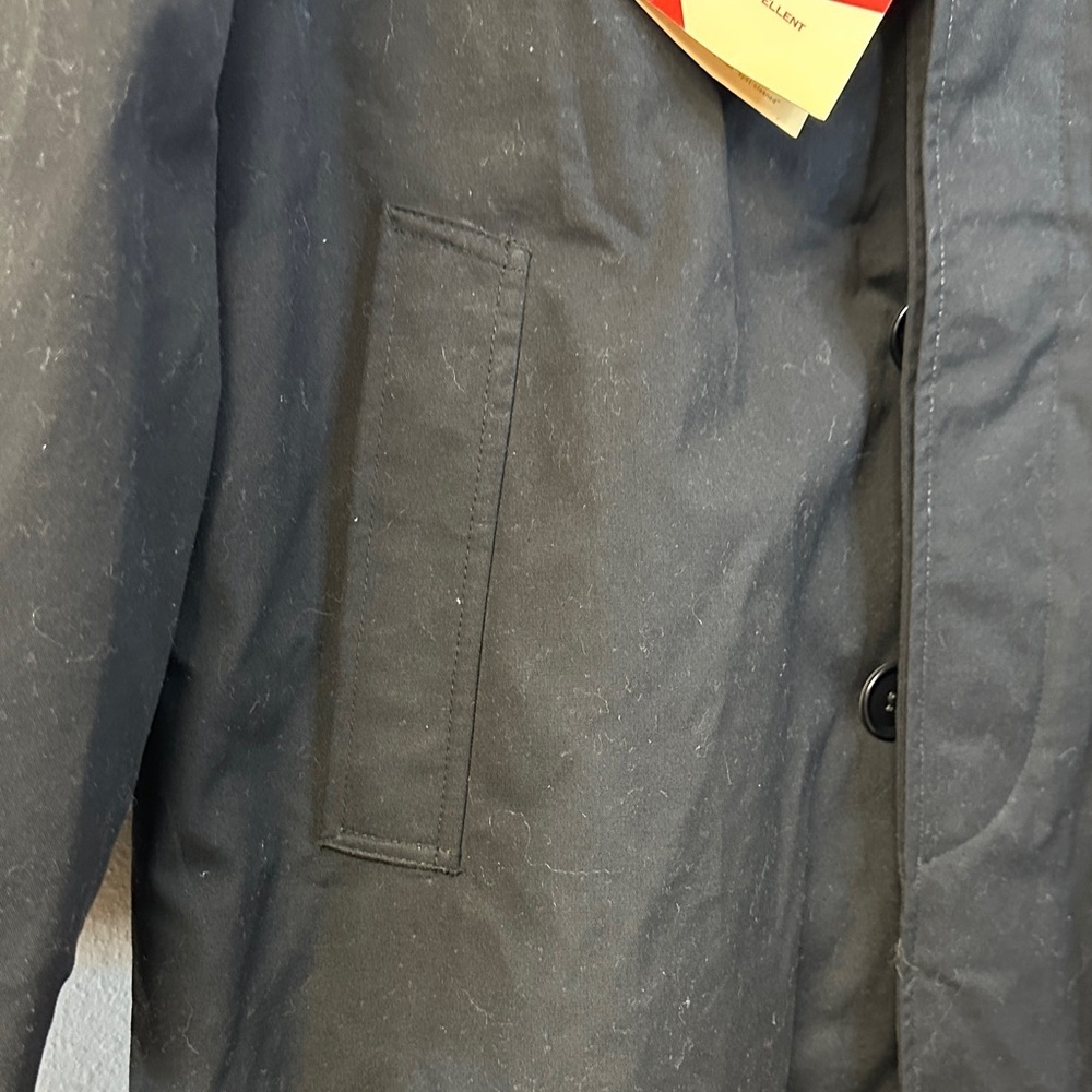 NWT Deadstock Vintage Briarcliff Long Black Overcoat Rain Trench 40 Men’s - Picture 7 of 16